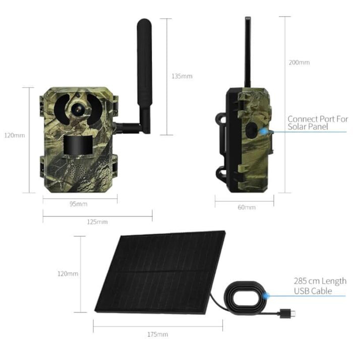 Cámara De Seguridad Ip Escam Qf380 4g/Lte Solar