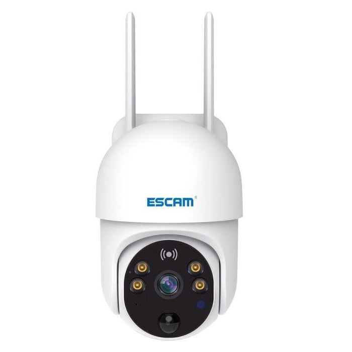 Cámara De Vigilancia   Escam Qf 255 2mp 1080p Wifi Visión Nocturna Panel Solar Blanco