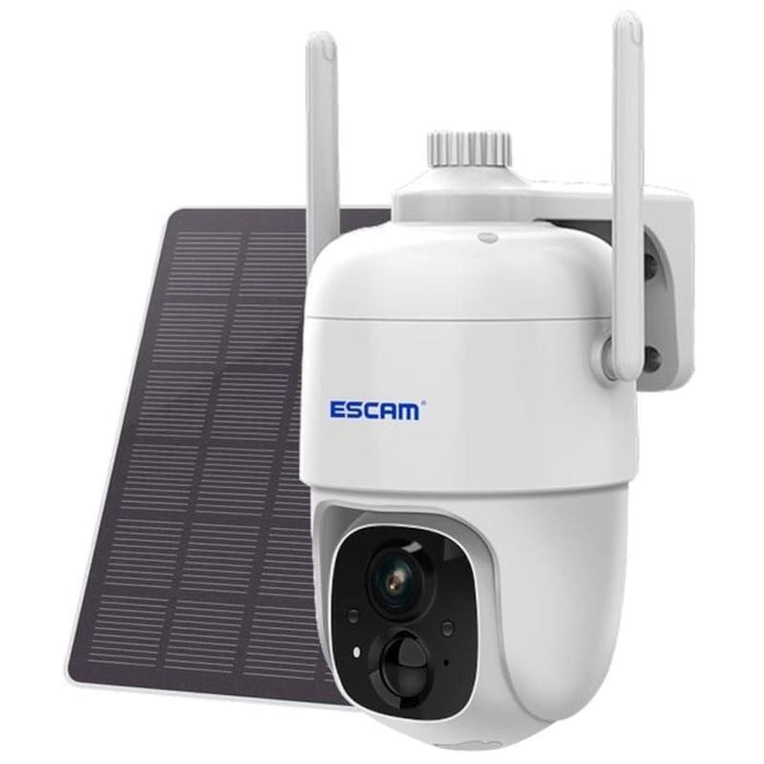 Cámara De Vigilancia Ip Escam G24 3m Wifi Panel Solar Blanco