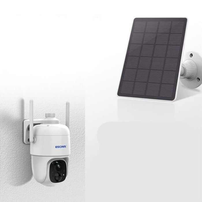 Cámara De Vigilancia Ip Escam G24 3m Wifi Panel Solar Blanco