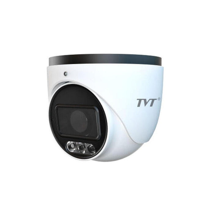 Cámara Domo Ip 4mp 2.8mm Ip67 Vca Luz Blanca 30m Microsd Audio Mic Alarma Tvt