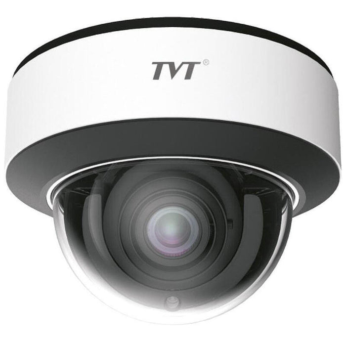 Cámara Domo Ip 4mp Varifocal Motorizada 2.8-12mm Ir50 Ip67 Ik10 Vca Audio Mic Tvt