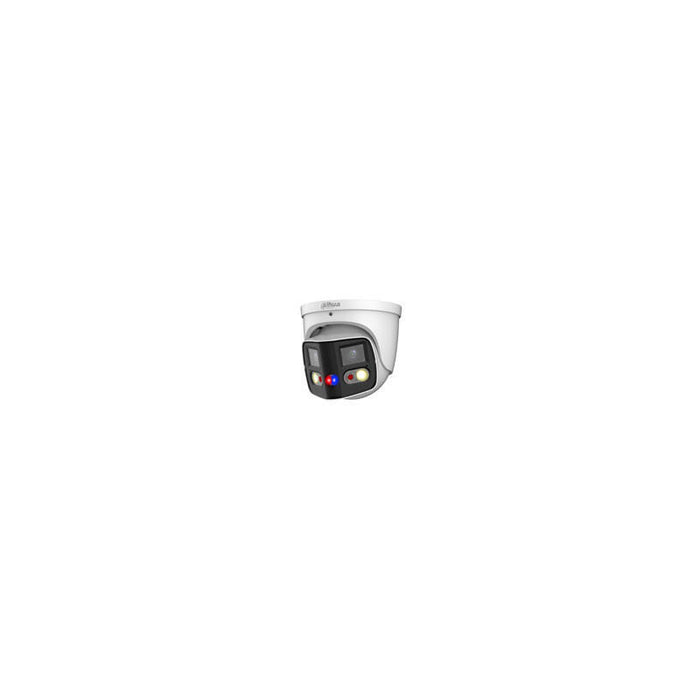 Cámara Ip Domo (Dh-Ipc-Pdw3849p-A180-E2-As-Pv-0280b) Dahua  Panorámica Tioc Duo Wdr Wizsense 2x4mp Led Ir & Luz Cálida Ip67 Alarma Sonido / Luz Azul&Roja 2.8mm Poe