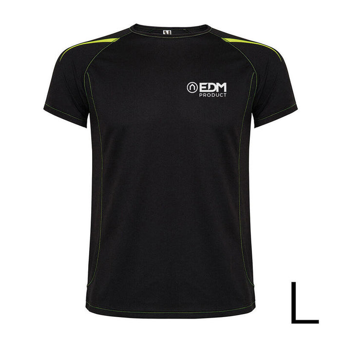Camiseta Deportiva Negra Talla-L Roly