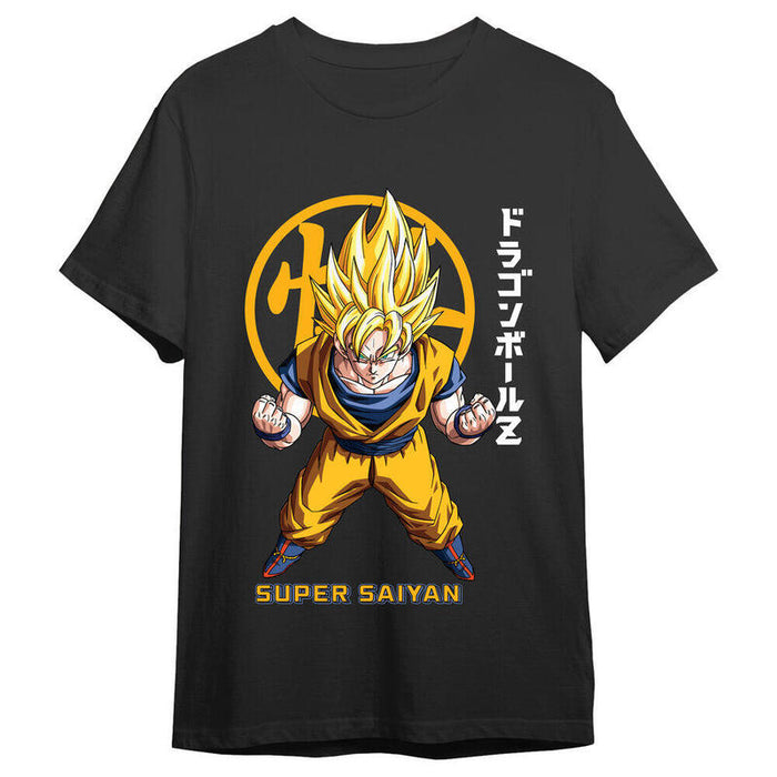 Camiseta Goku Super Saiyan Kanji Dragon Ball Z Adulto Talla L