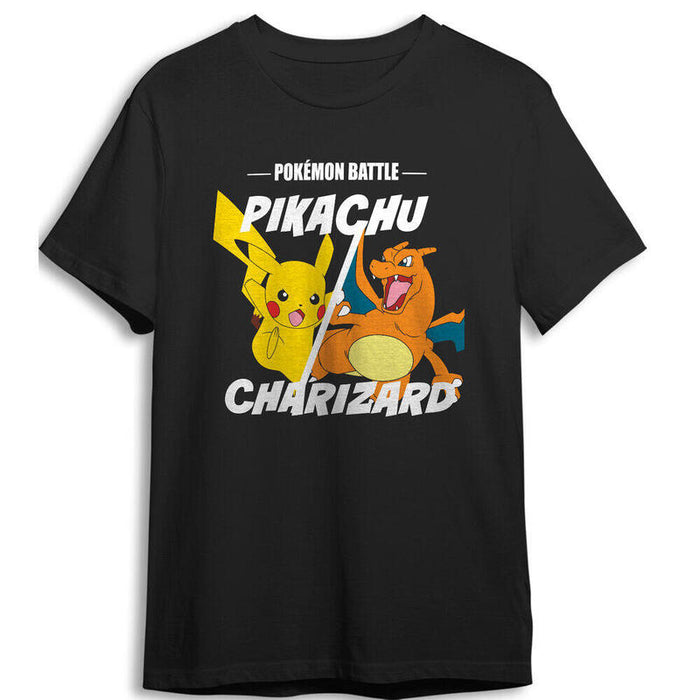 Camiseta Pikachu Vs Charizard Pokemon Infantil Talla 12