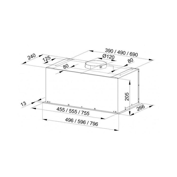 Campana Extractora Bajo Armario Maan Fiugi L 50 Satinado (Acero Inoxidable)