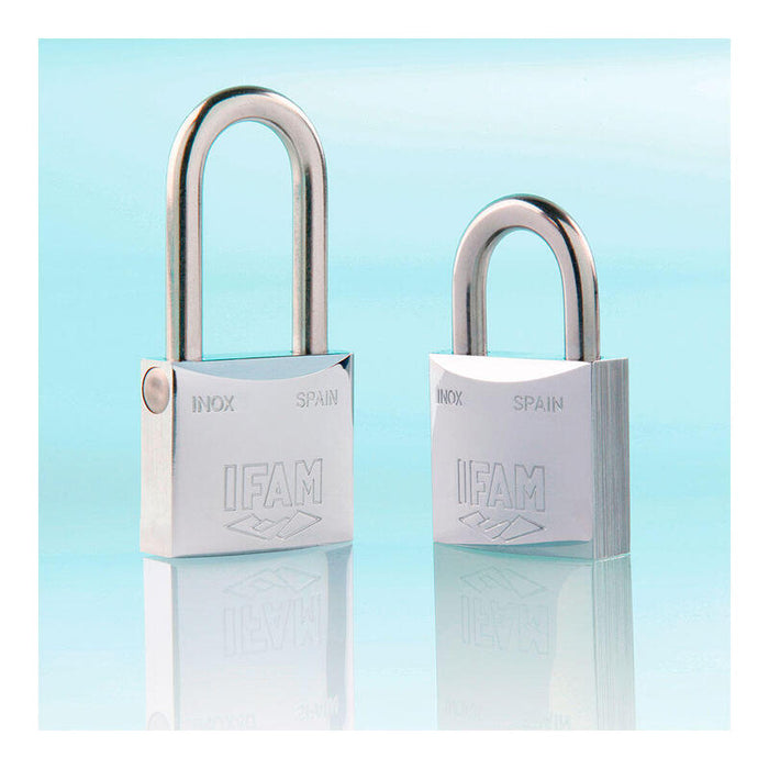 Candado Inoxidable 30al 30mm Con 2 Llaves. Arco Largo. Ifam