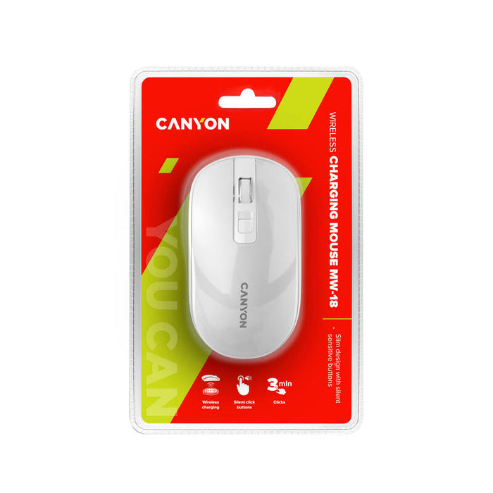 Canyon Raton Mw-18 Wireless Rechargeable Silent Pixart Pearl Retail