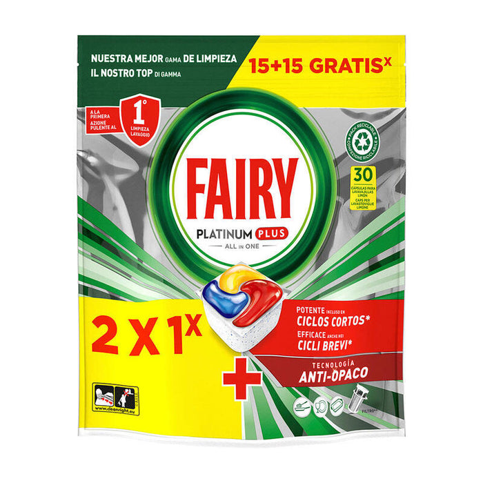 Capsulas Lavavajillas Platinum Plus 15 + 15 Uds