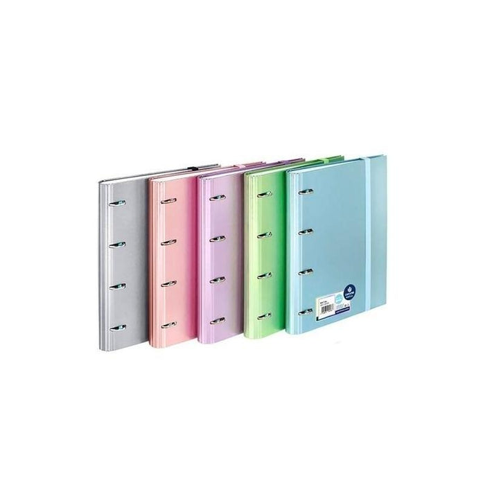Carchivo Carpeblock Metal Carpeta Cartón Forrado Plastificado A4 Anillas Mixtas 4x35mm C/Recambio 100h 4x4 Rosa