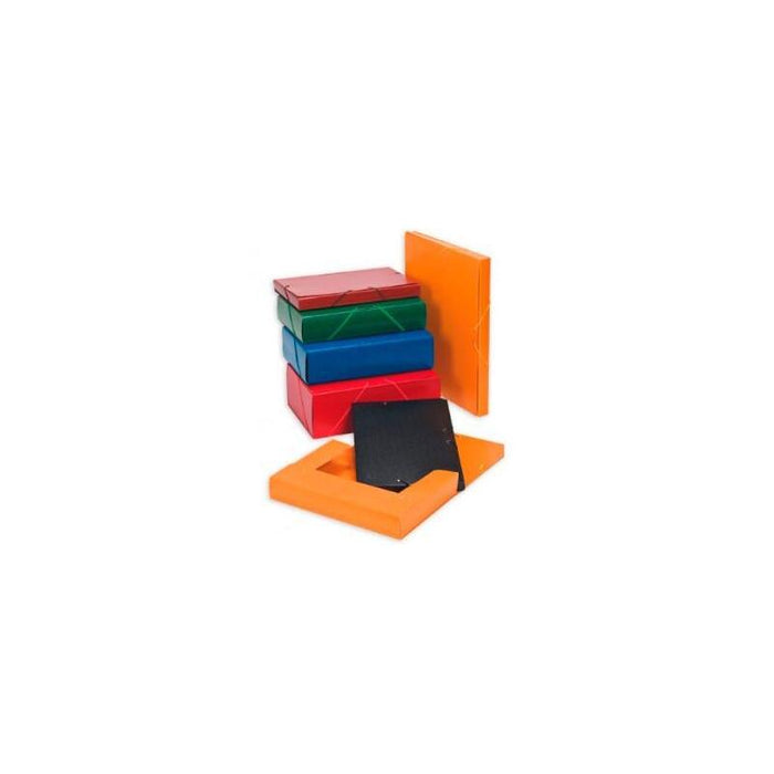 Carchivo Carpeta De Proyectos 3cm Montada Cartón Compacto Pintado Brillo Con Gomas Folio Negro