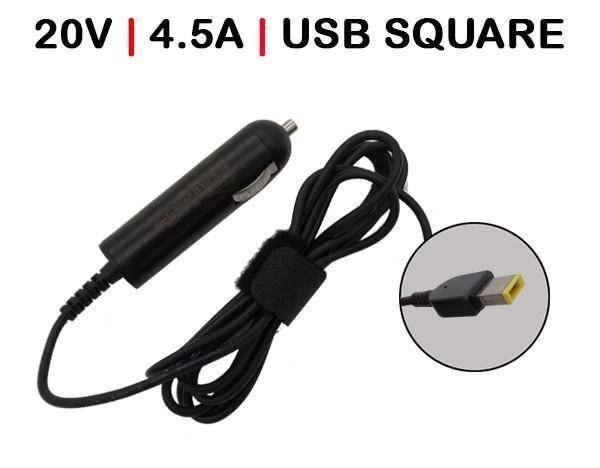 Cargador De Coche Para Portátil Lenovo G405 20V 4.5A Usb Square 90W