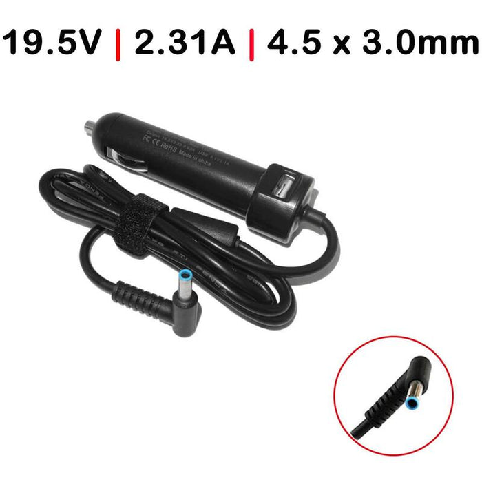 Cargador De Coche Para Portátil Hp Split 13-G110dx 19.5v 2.31a 4.5 X 3.0mm 45w