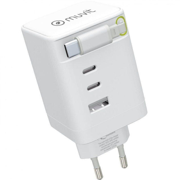 Cargador De Pared Muvit For Change Mcacc0050 1xusb 2xusb Tipo-C 100w