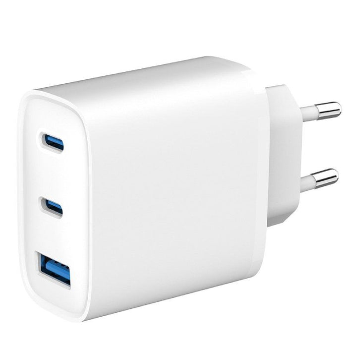 Cargador De Pared Spc Ultra Fast Charger 4342b 2xusb Tipo-C 1xusb 65w Blanco