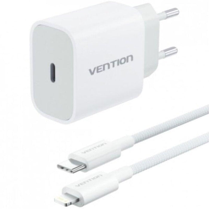 Cargador De Pared Vention G17w0-Eu 1xusb Tipo-C + Cable Lightning 20w