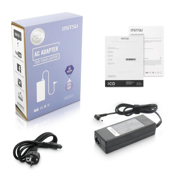 Cargador De Portátil Mitsu 19.5v 4.62a 4.0x1.7 - Dell