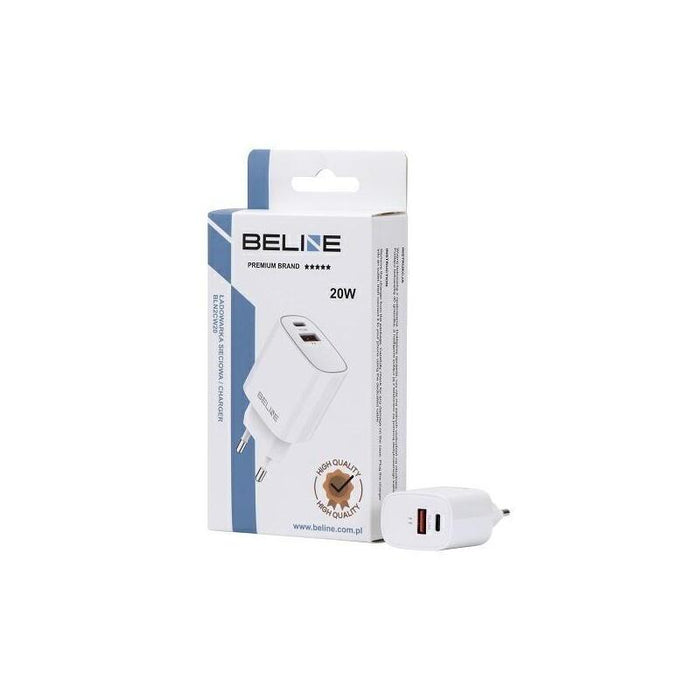 Cargador De Red 20w Usb-C + Usb-A Blanca