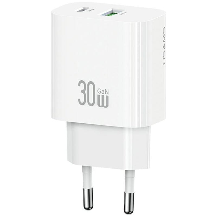 Cargador De Red 30w 1xusb-C 1xusb-A Fast Charging Blanca