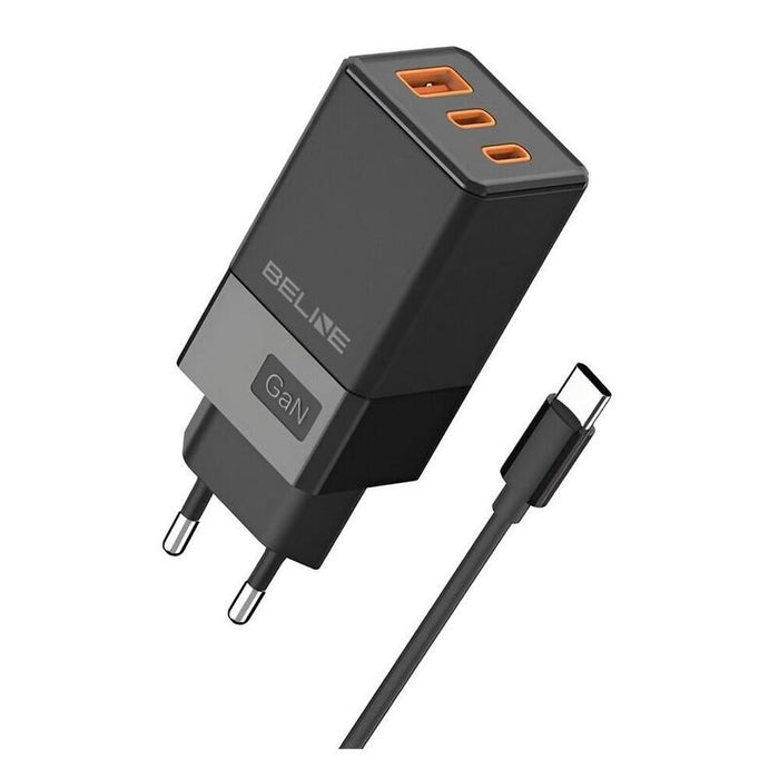 Cargador De Red 65w Gan 2xusb-C + Usb-A +Cable Usb-C Negra