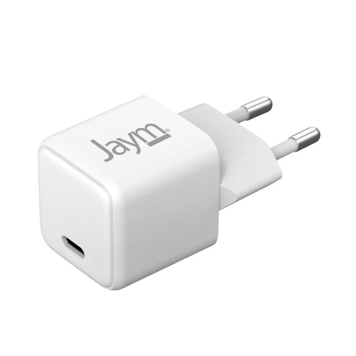 Cargador De Red Compact Et Rápido *Gan* Usb-C 25w Pd Et Pps Blanco *Certificado Grs* - Jaym®