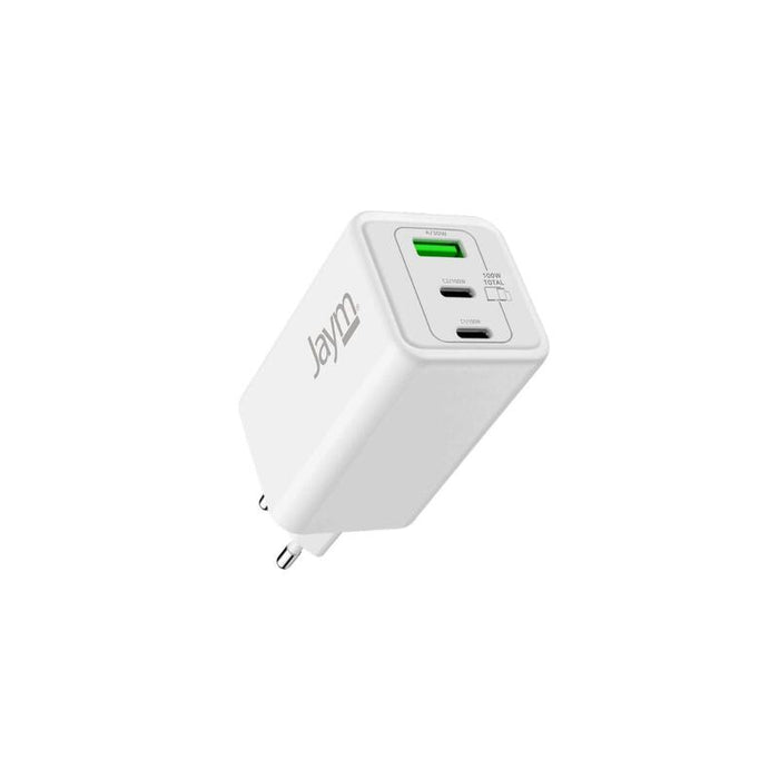 Cargador De Red *Gan* 100w Max Pd-Pps : 2 Usb-C 100w + 1 Usb-A 30w - Blanco - Jaym®