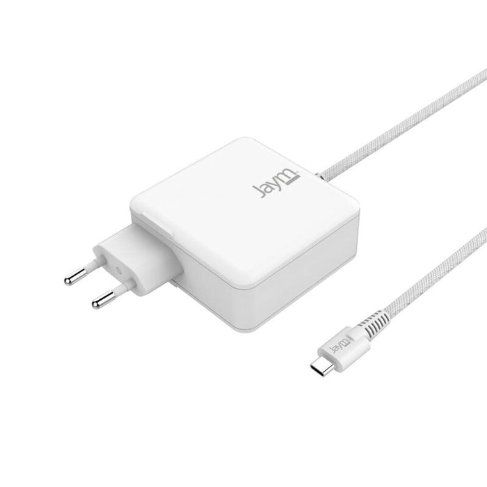Cargador De Red *Gan* 100w Pd-Pps Para Pc, Mac, Tablet Con Cable Tressé Usb-C 2m Intégré (100w) - Blanco - Jaym®
