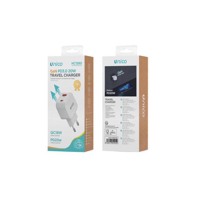 Cargador  Dual Usb A+ C 20 W
