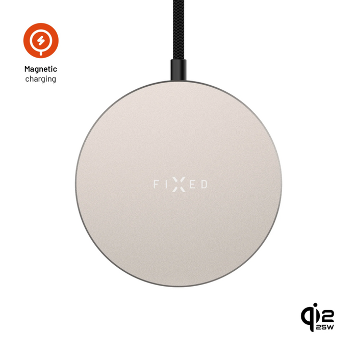 Cargador Inalámbrico Magnético Fixed Magpad Slim Qi2.2 Magsafe Titanio