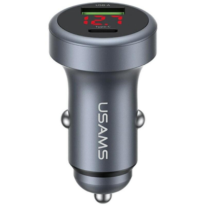 Cargador Para Coche 45w Usb-A Usb-C Led Aluminium