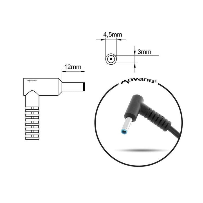 Cargador Para Portátil Hp 45w 19.5v 2.31a 4.5 Mm X 3.0 Mm Mitsu