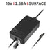 Cargador Para Portátil Microsoft Surface Pro 4 Pro 5 Pro 6 Con Usb Adicional