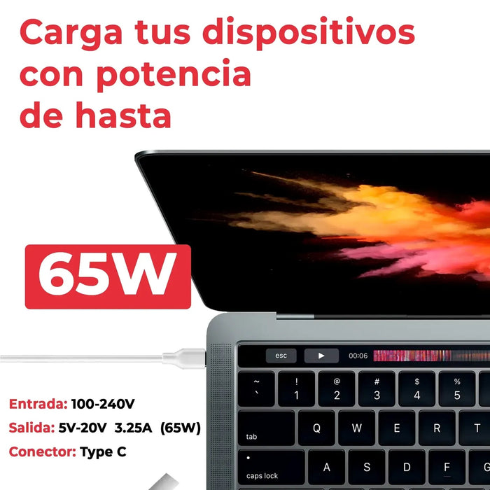 Cargador Para Portátil Dell Latitude 11 5175 11 5179 12 5285 12 5289 Usb-C 65W