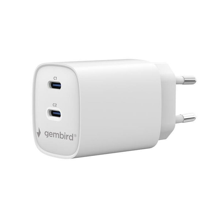 Cargador Rápido Usb De 45 W Y 2 Puertos Gembird