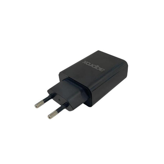 Cargador Usb De Viaje/Pared Dual 2.4a Negro Approx 2xusb 2,4a/ 12w