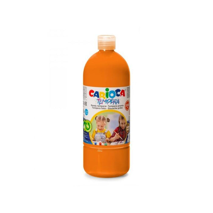 Carioca Botella Tempera 1000ml - Colores Superlavables - Faciles De Mezclar - Aplicable En Materiales Porosos - Alta