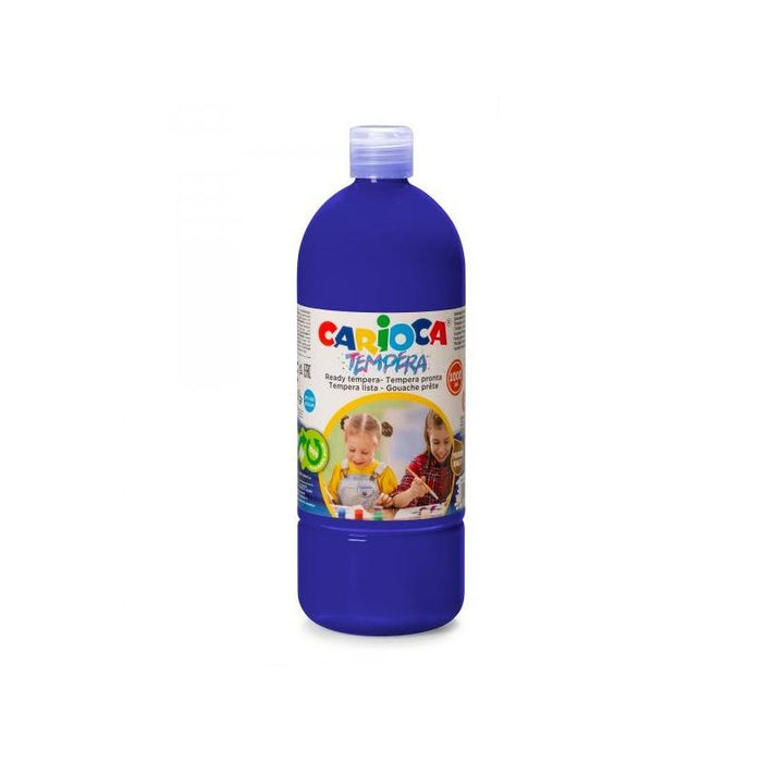 Carioca Botella Tempera 1000ml - Colores Superlavables - Faciles De Mezclar - Aplicable En Materiales Porosos - Alta