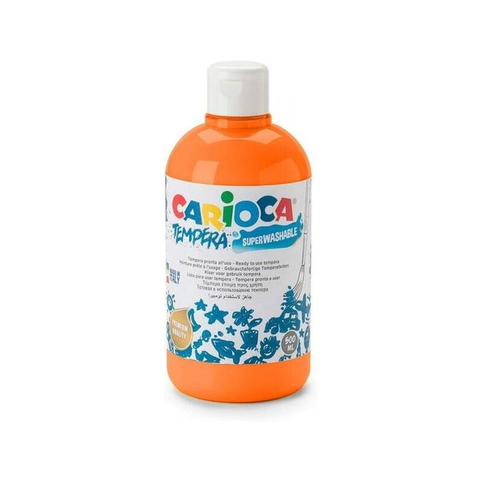 Carioca Botella Tempera 500ml - Colores Superlavables - Faciles De Mezclar - Aplicable En Materiales Porosos - Alta