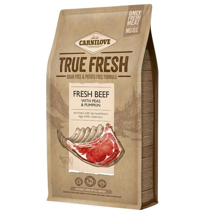 Carnilove True Fresh Dog Adult Beef With Peas And Pumpkin - Alimento Seco Para Perros - 1,4kg