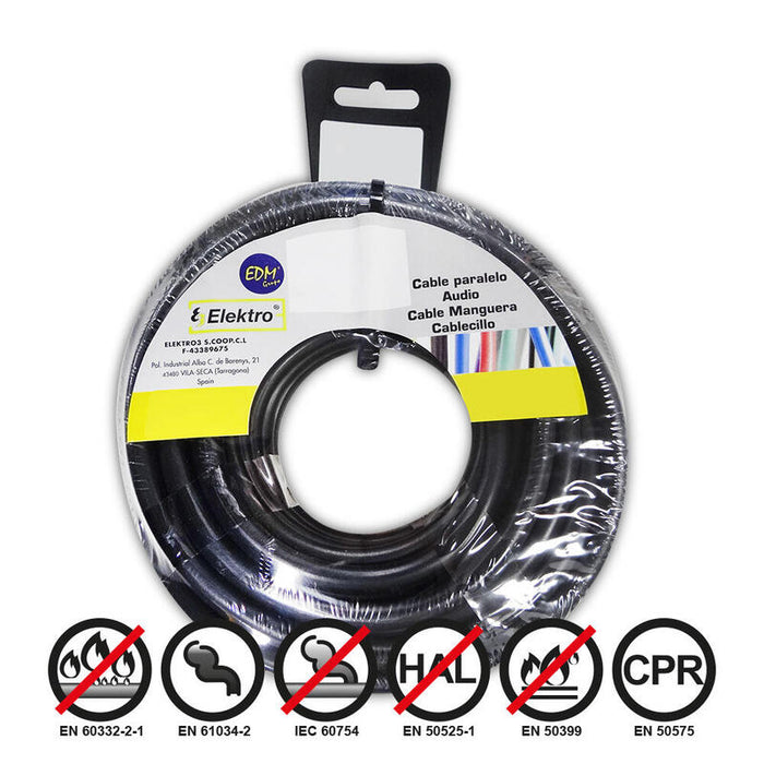 Carrete Cablecillo Flexible 4mm Negro Libre De Halógenos 25m