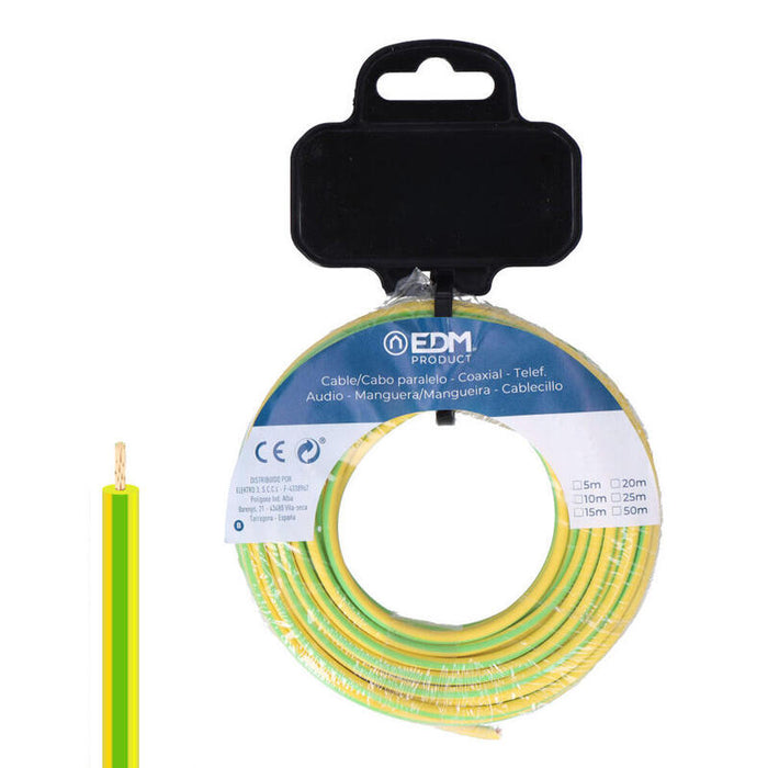 Carrete Cablecillo H07z1-K 6,00 Mm² Bicolor, 20 M