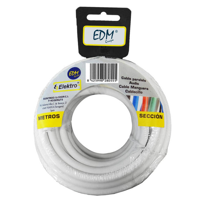 Carrete Manguera Tubular 3x2,5mm Blanca 15m