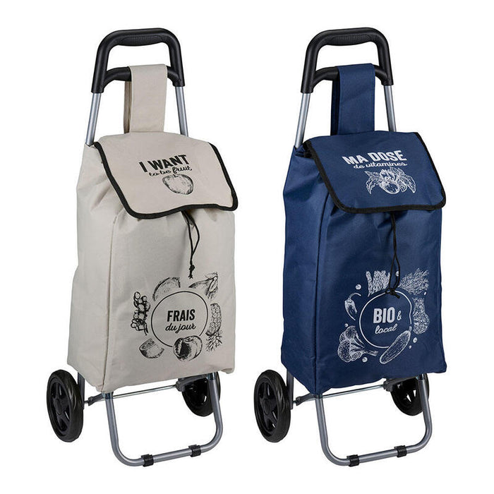 Carro De La Compra 2 Ruedas 25 L 91 X 34 X 26 Cm, Colores Surtidos