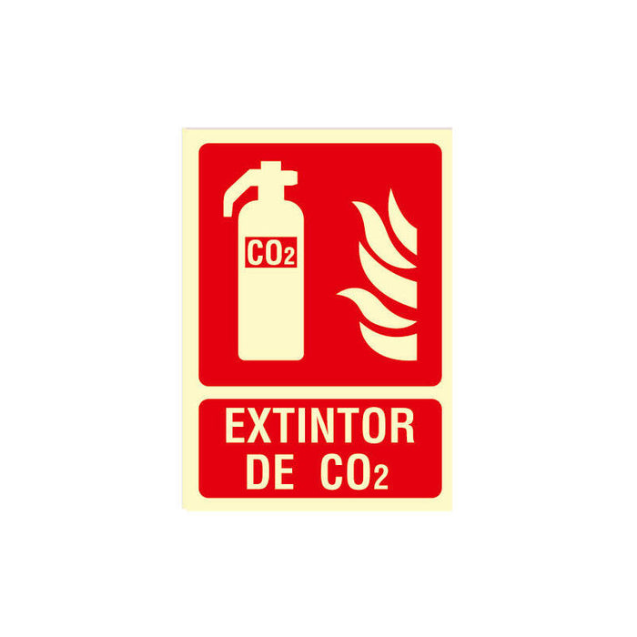 Cartel De Señalización Extintor De Co2