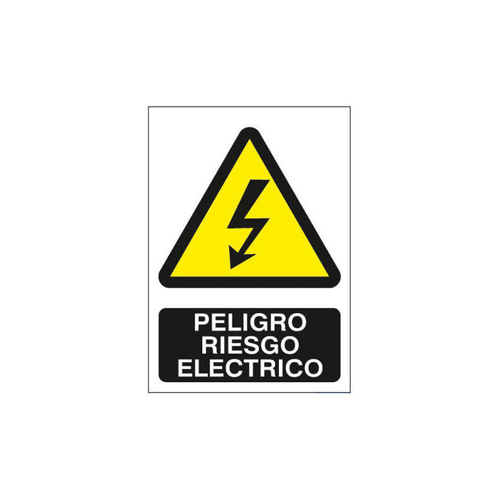 Cartel De Señalización Peligro Riesgo Eléctrico