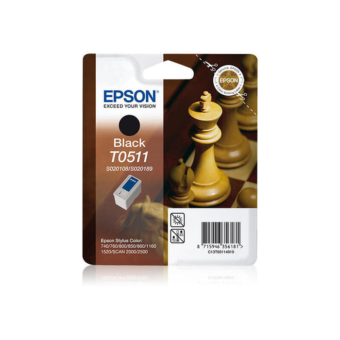 Cartucho Tinta Epson T051140 Negro 1520 740 760 800 850 860 Scan 2000 Scan 2500 Ajedrez