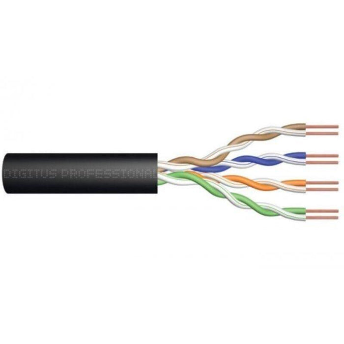 Cat 5e U-Utp Outdoor Installation Cable, 100 Mhz Fca (Pvc), Awg 24/1, 50 M Paper Box, Sx, Black