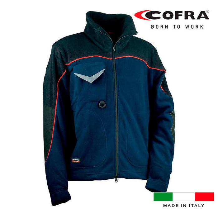 Cazadora Forro Polar Rider Azul Marino Negro Cofra Talla M