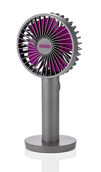 EAN 4011689866296 - Unold Breezy II Gris, Púrpura 10 cm Ventilador de mano imagen 4